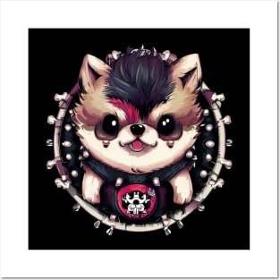 Cute Dog Attitude Adjustment Punk Style Posters and Art